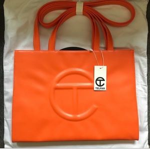Medium Orange Telfar Shopping Bag